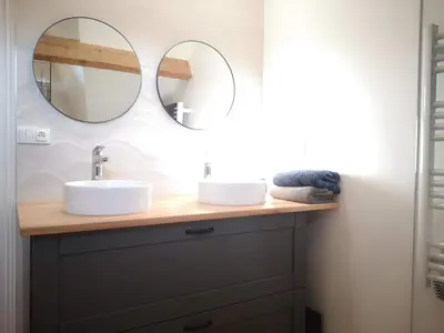 Salle de bains dans l'établissement Chambre d'hôtes avec petit déjeuner