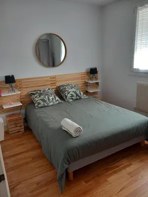 Un ou plusieurs lits dans un hébergement de l'établissement Maison à louer week-end des 24h