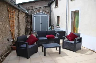 Coin salon dans l'établissement Amazing renovated Loire Valley gite