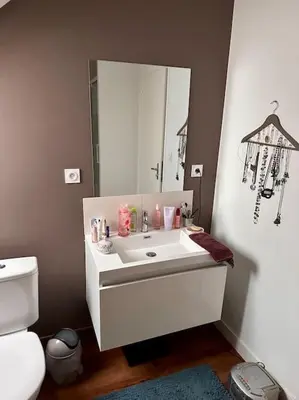 Salle de bains dans l'établissement Maison proche circuit des 24h