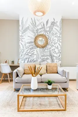Coin salon dans l'établissement Le naturel - Superbe logement - Extérieur privatif - Centre ville