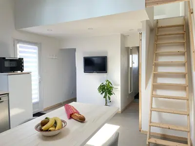 Télévision ou salle de divertissement dans l'établissement Logement entier à la campagne proche du circuit et du zoo de la Flèche