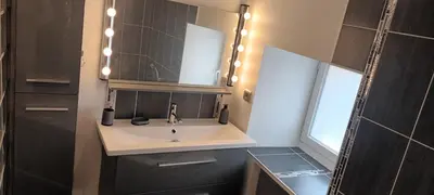 Salle de bains dans l'établissement Maison de campagne