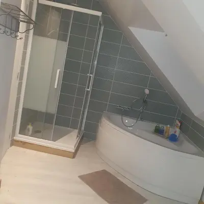 Salle de bains dans l'établissement Chambre dans maison proche 24h du mans