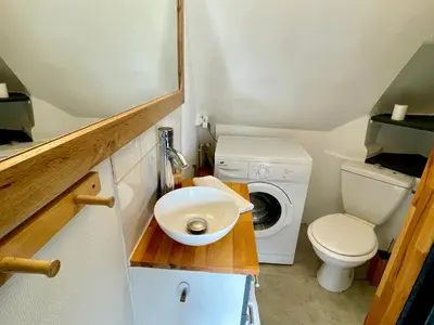 Salle de bains dans l'établissement Rochecorbon - Bouchon de Loire