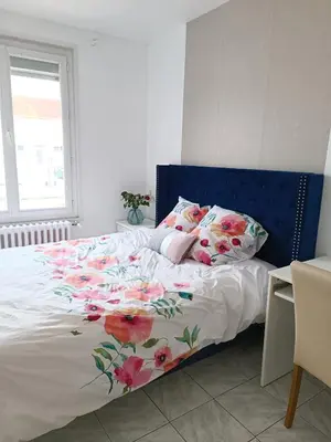 Un ou plusieurs lits dans un hébergement de l'établissement Maison proche du circuit des 24h avec parking