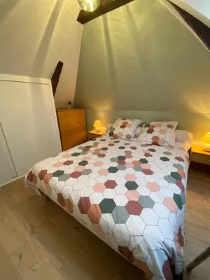Un ou plusieurs lits dans un hébergement de l'établissement La Paisible - Maison 6 pers piscine - Le Mans centre