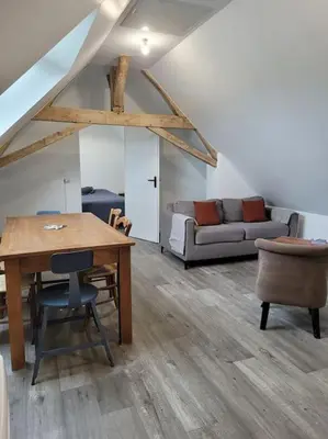 Coin salon dans l'établissement Appartement proche circuit
