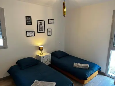 Un ou plusieurs lits dans un hébergement de l'établissement Maison gîte Solesmes