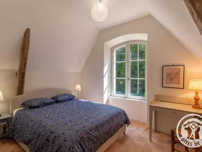 Un ou plusieurs lits dans un hébergement de l'établissement Gîte confortable au cœur du Maine-et-Loire, animaux admis - FR-1-622-58