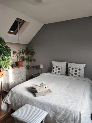Un ou plusieurs lits dans un hébergement de l'établissement Chambre chez Jan-Nicolas et Sylvie