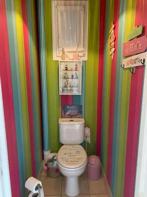 Salle de bains dans l'établissement Chambre chaleureuse prox circuit
