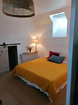 Un ou plusieurs lits dans un hébergement de l'établissement La Robinière Maison d'Hôtes