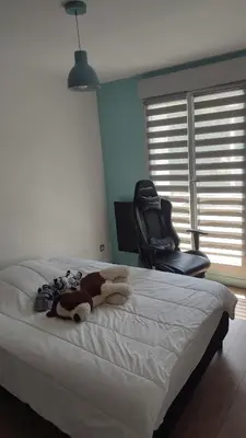 Un ou plusieurs lits dans un hébergement de l'établissement Magnifique maison à 5 mns du circuit des 24h à pieds