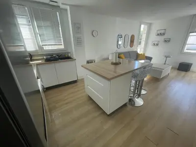 Cuisine ou kitchenette dans l'établissement Bel appartement 6p Tours Centre