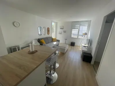 Coin salon dans l'établissement Bel appartement 6p Tours Centre