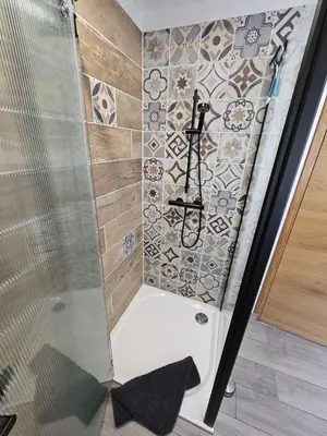Salle de bains dans l'établissement La petite ferme 37