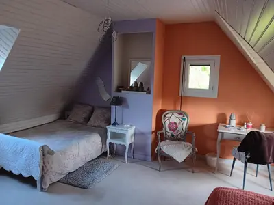 Un ou plusieurs lits dans un hébergement de l'établissement Chambre d'hôtes 1