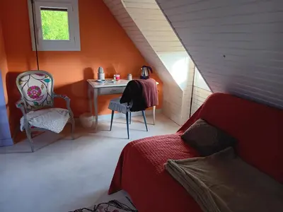 Coin salon dans l'établissement Chambre d'hôtes 1