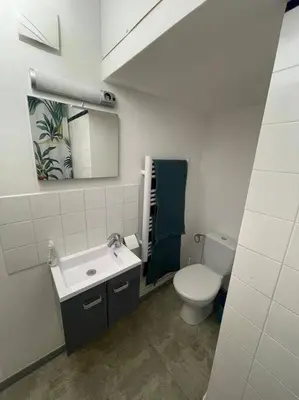 Salle de bains dans l'établissement Studio RdC parking privé gratuit