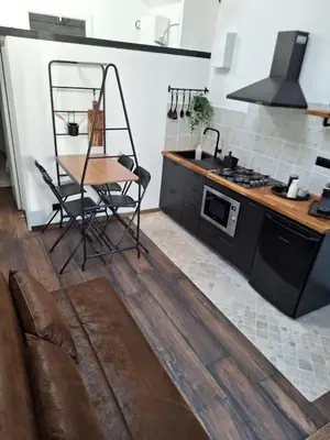 Cuisine ou kitchenette dans l'établissement au p'tit logis montlouisien