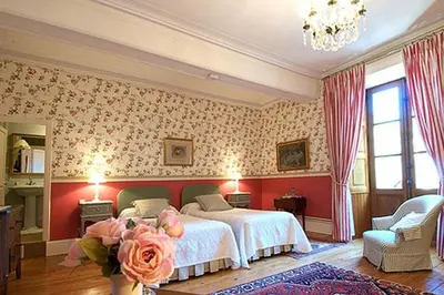 Un ou plusieurs lits dans un hébergement de l'établissement Château de Nazé Vivy-Saumur