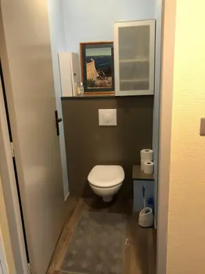 Salle de bains dans l'établissement Appartement plein centre Le Mans