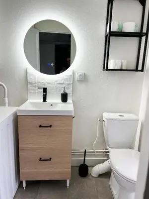 Salle de bains dans l'établissement Le gargantua, appartement à 500m du château