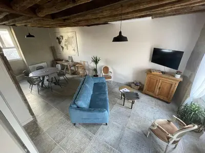 Coin salon dans l'établissement À côté de la Loire