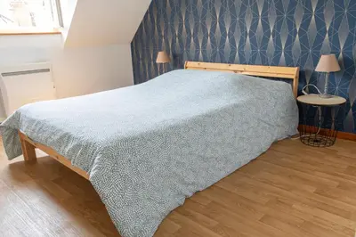 Un ou plusieurs lits dans un hébergement de l'établissement Superbe appartement - 5 mn du Zoo de Beauval (8p)