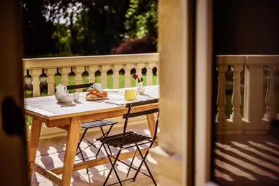 Balcon ou terrasse dans l'établissement Château de la Grange Moreau