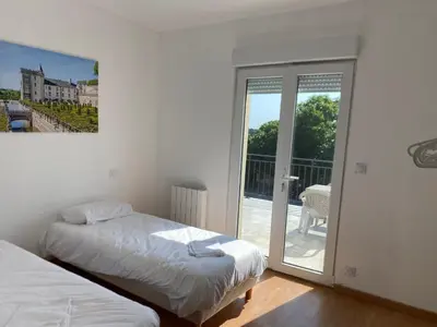 Un ou plusieurs lits dans un hébergement de l'établissement Appartement 8pers à Vallères