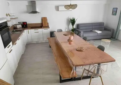 Cuisine ou kitchenette dans l'établissement Le Pressoir Macy - Terracobois