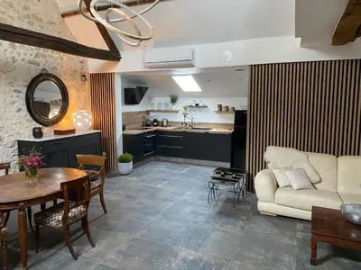 Cuisine ou kitchenette dans l'établissement Loft à Tours Nord