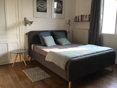 Un ou plusieurs lits dans un hébergement de l'établissement L'APPART de 75 m², déco sympa à Tours