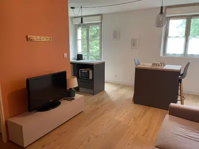 Télévision ou salle de divertissement dans l'établissement Studios TOUT INCLUS - Calme avec proximité du Centre Ville