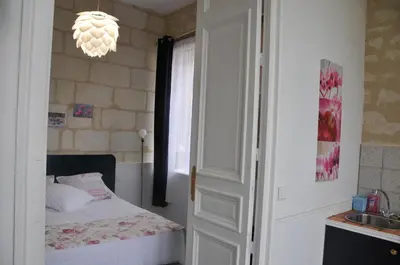 Un ou plusieurs lits dans un hébergement de l'établissement LA Terrasse façon Giverny - GITE 2 personnes -