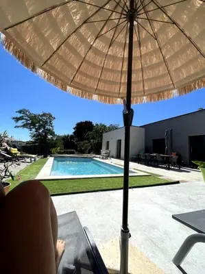 Piscine de l'établissement Maison d’hôtes accès piscine ou située à proximité