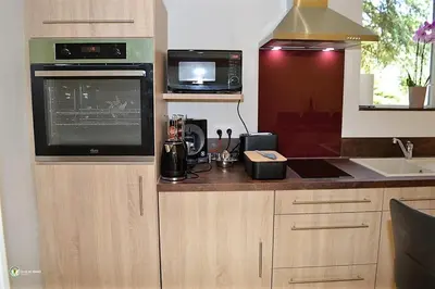 Cuisine ou kitchenette dans l'établissement Gïte Chantemerle