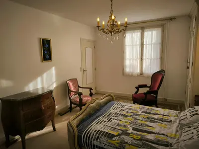 Un ou plusieurs lits dans un hébergement de l'établissement Ambiance château de la Loire