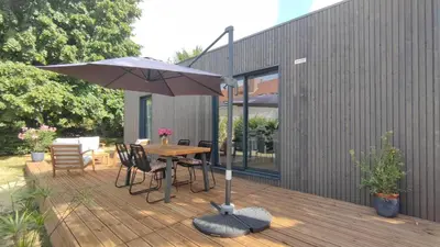Terrasse ou espace extérieur de l'établissement Mini maison au coeur de la Loire