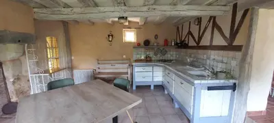 Cuisine ou kitchenette dans l'établissement Gîte Les Toisnières