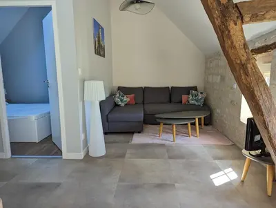 Coin salon dans l'établissement Un appart' à la campagne
