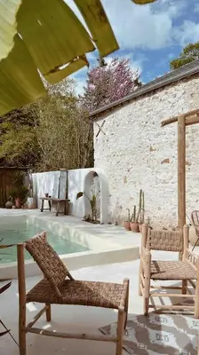 Piscine de l'établissement Maison Hortense 4 étoiles piscine chauffée et sauna ou située à proximité