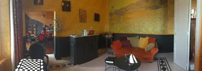 Coin salon dans l'établissement Villa Chanelle
