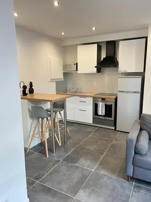 Cuisine ou kitchenette dans l'établissement Charmant Appartement au Cœur de Blois