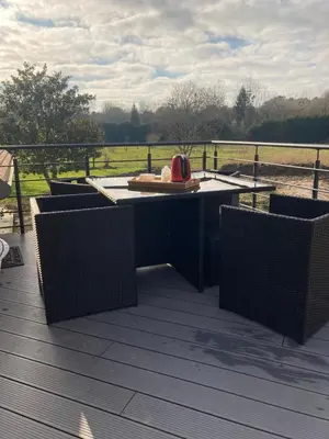 Balcon ou terrasse dans l'établissement Gîte du Pré Rond