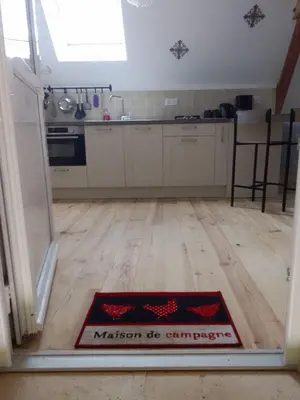 Cuisine ou kitchenette dans l'établissement Logement du Coteau entre Beauval et Amboise