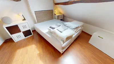 Un ou plusieurs lits dans un hébergement de l'établissement Maison 4 chambres coup de cœur