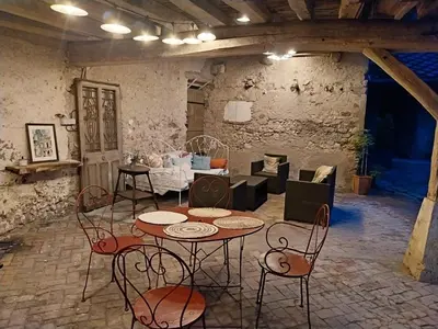 Coin salon dans l'établissement Chambord, entre Loire et Sologne